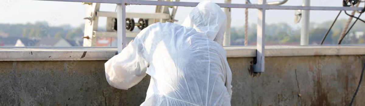 Asbestos respiratory protection suit