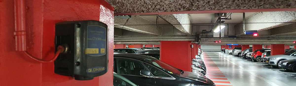 parking garage gas detection system